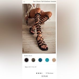 Sun Chaser Tall Gladiator sandals made in Italy! Brand new!